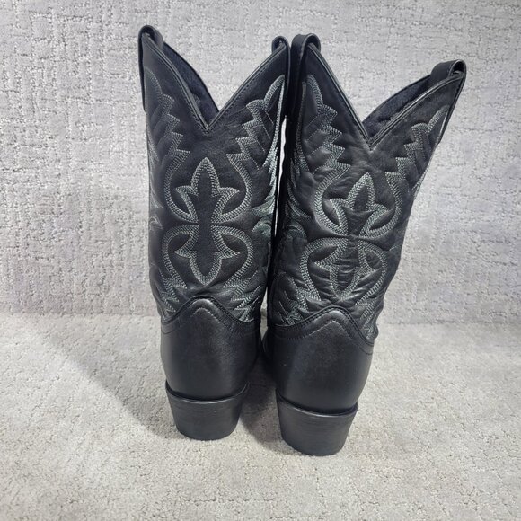 Laredo Birchwood 68450 Mens Size US 8D Black Pointed Toe Western Cowboy Boots - Picture 4 of 8